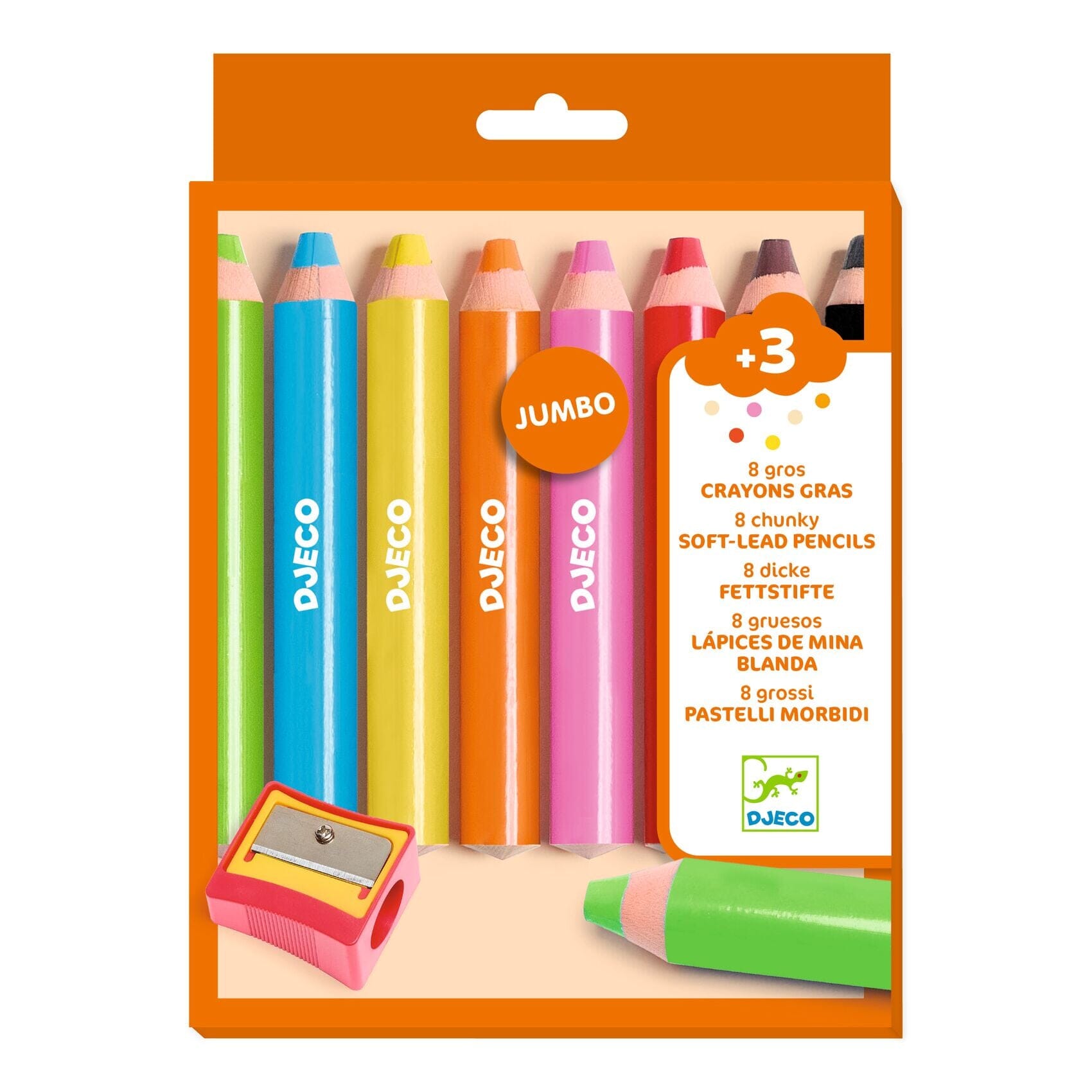 12 GROS CRAYONS GRAS - Djeco