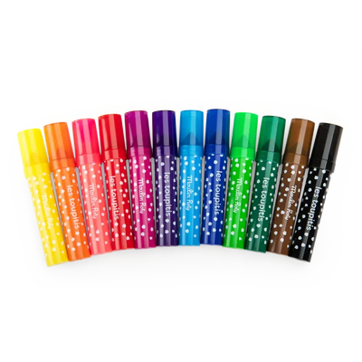 12 gros feutres pointes coniques - Moulin Roty 679607 3575676796078