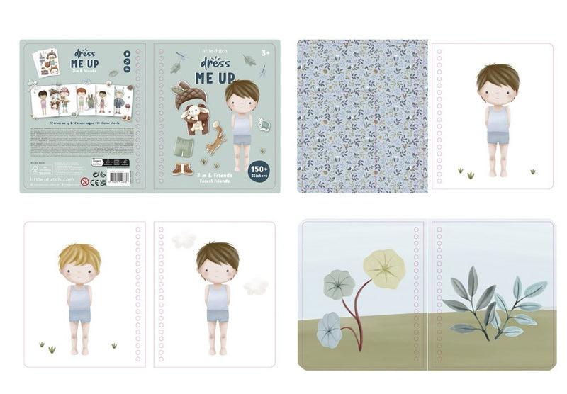 Livre Habille ton personnage Jim & Friends Forest Friends - LITTLE DUTCH 126331 8714274126336