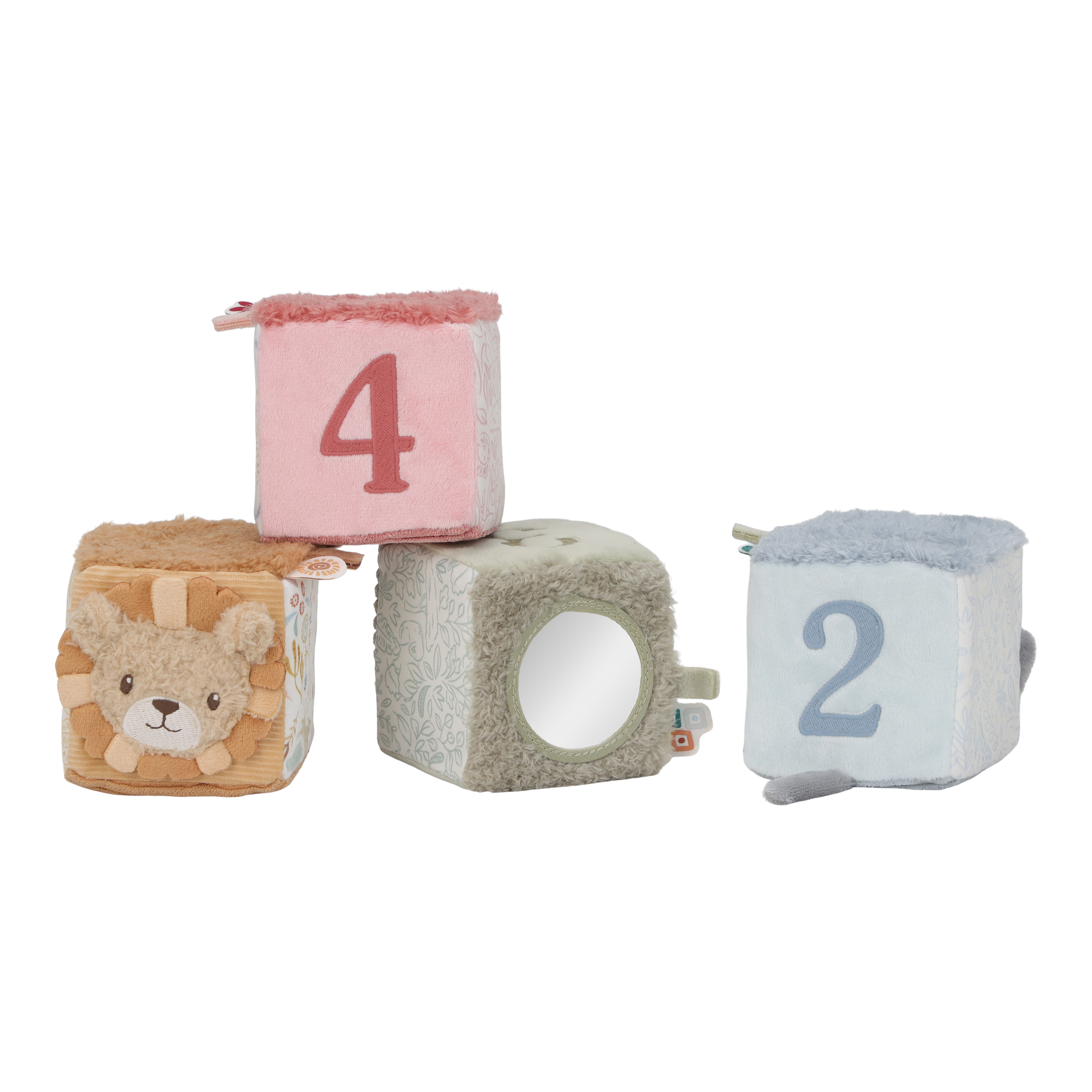 Lot de 4 cubes doux safari friends - LITTLE DUTCH