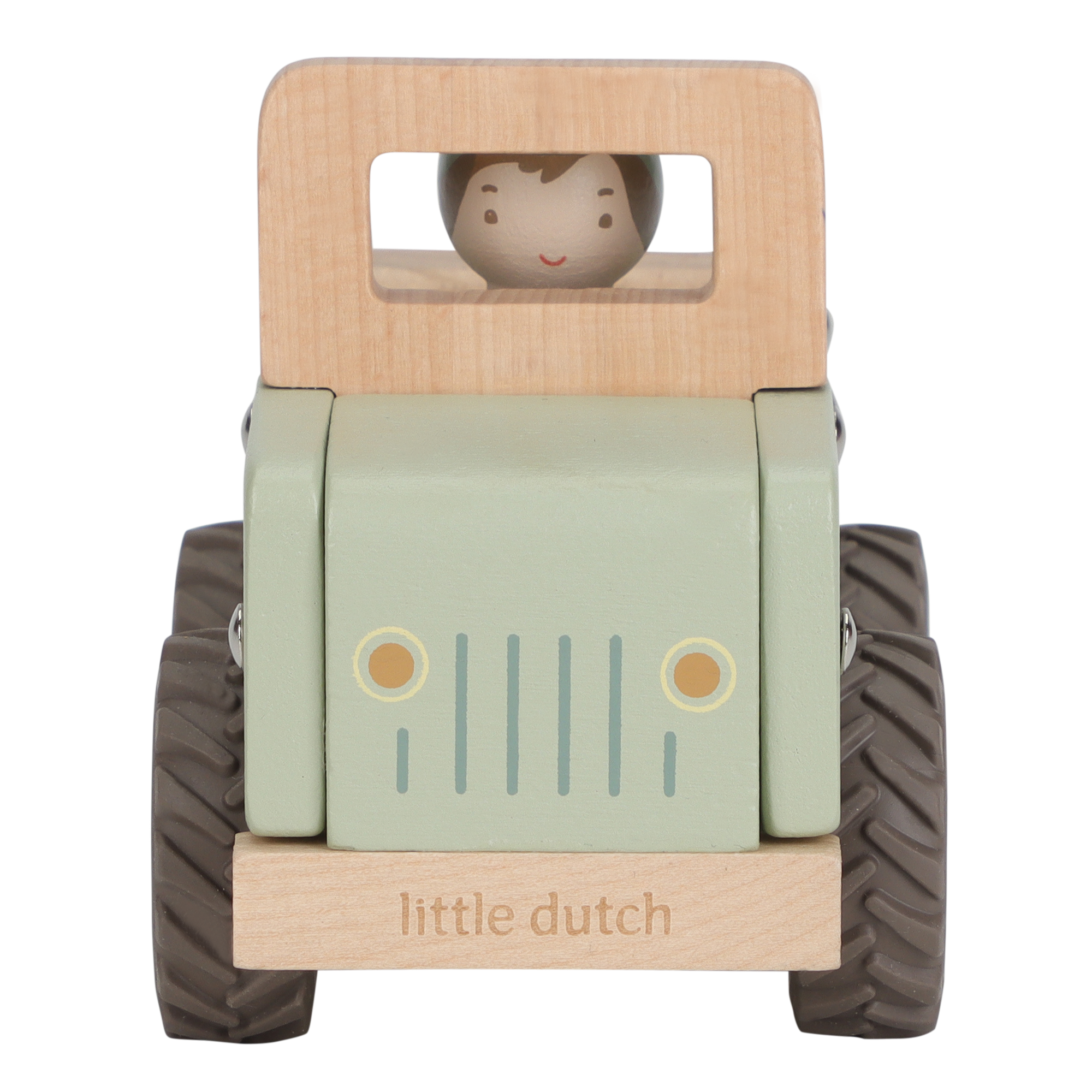 voiture de safari en bois avec figurine - LITTLE DUTCH
