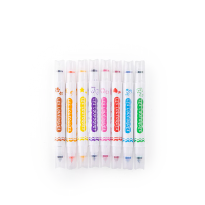 8 Feutres tampons 2 en 1 Les Loufoques - Moulin Roty 683602