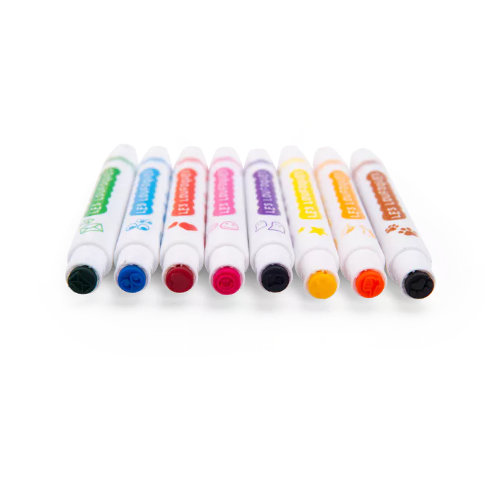 8 Feutres tampons 2 en 1 Les Loufoques - Moulin Roty 683602