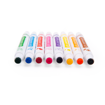 8 Feutres tampons 2 en 1 Les Loufoques - Moulin Roty 683602