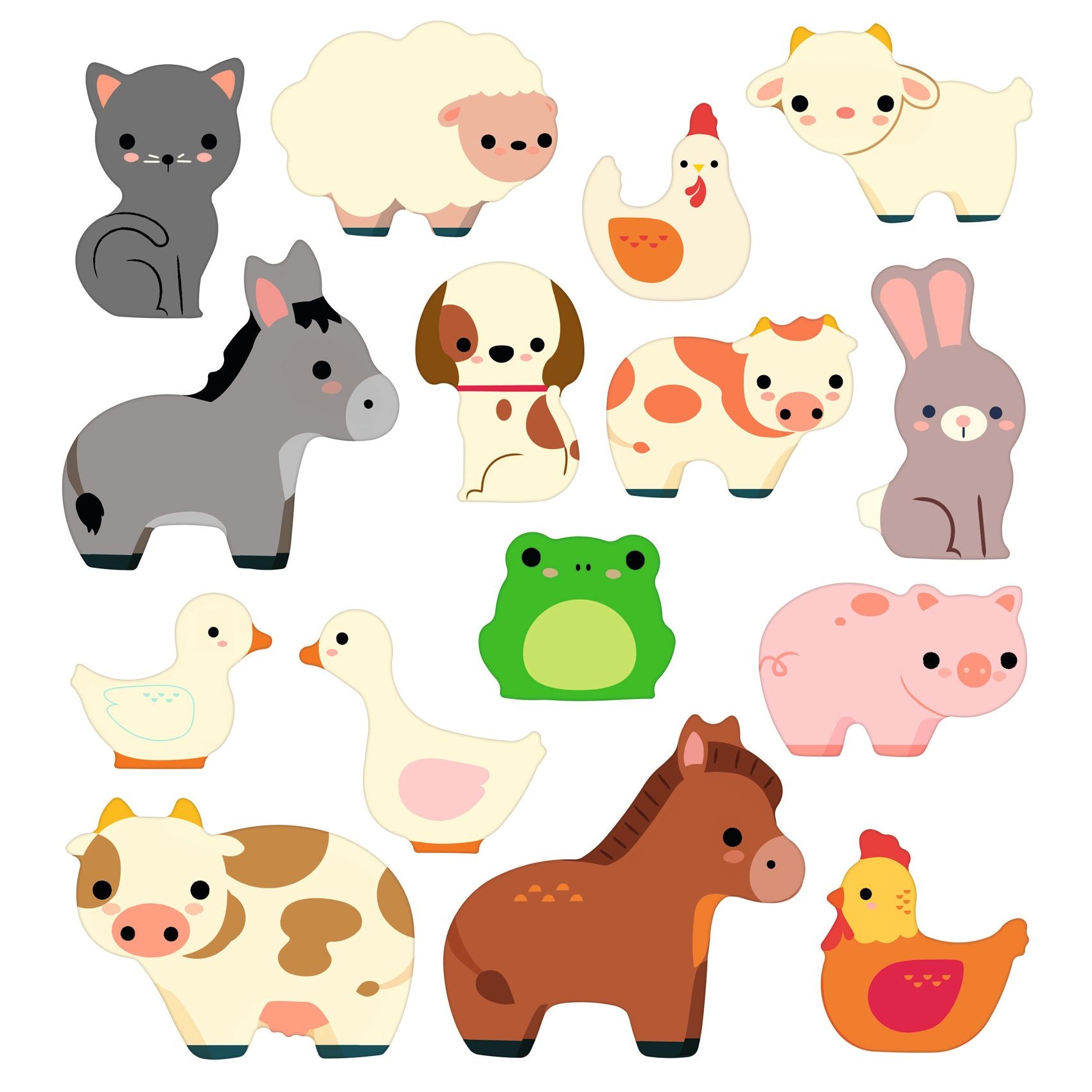 STICKERS ÉPAIS ET REPOSITIONNABLES LES ANIMAUX DE LA FERME - DJECO