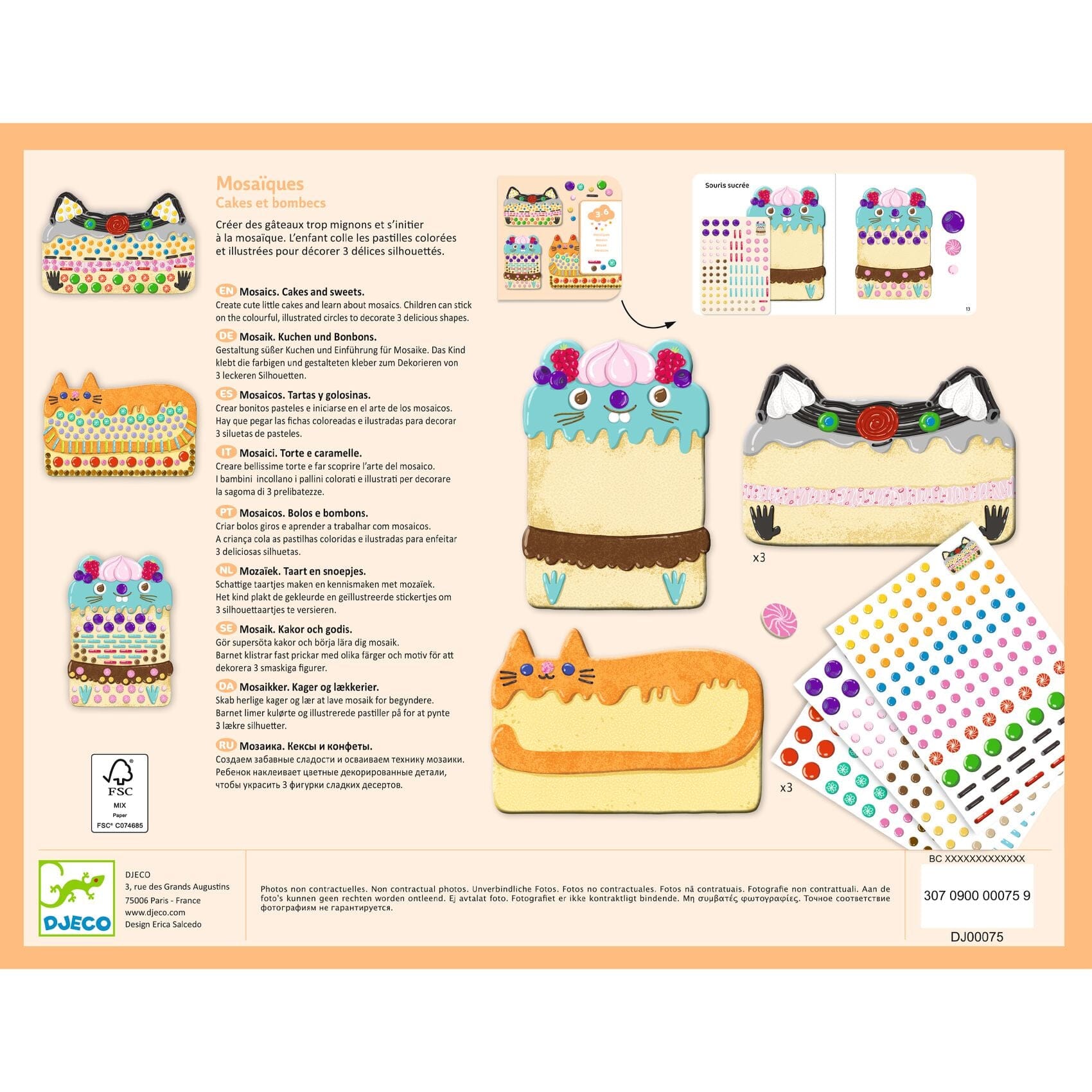 activité collage Cakes et bombecs - DJECO DJ00075 3070900000759