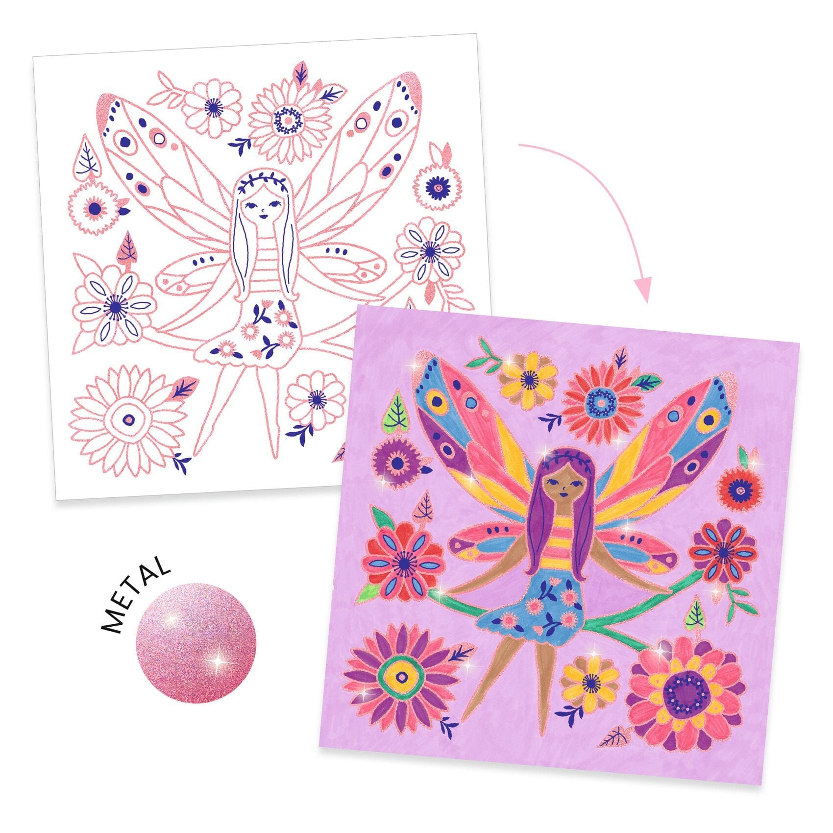activité coloriage Petites ailes - DJECO DJ09696 3070900096967