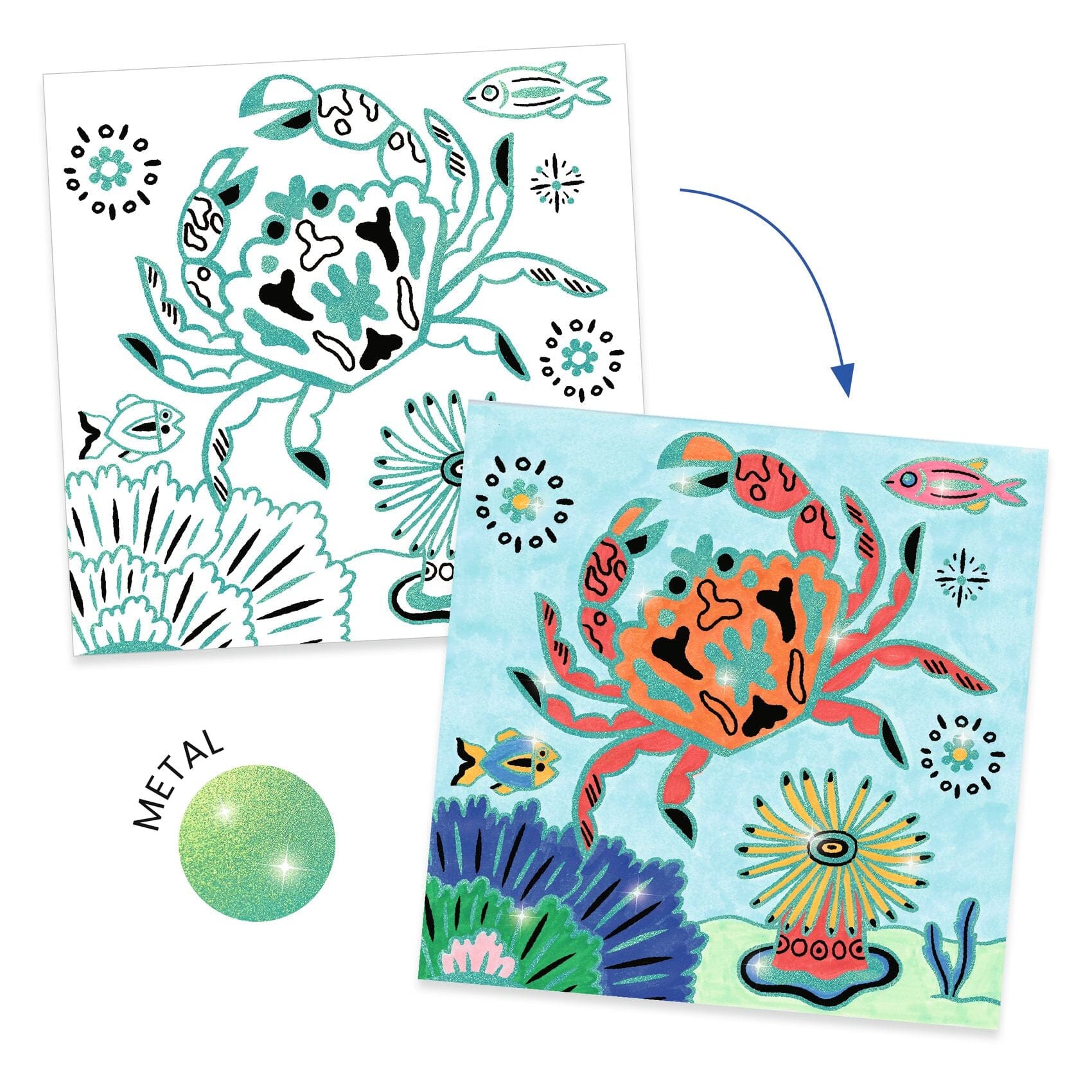 activité coloriage Sous la mer - DJECO DJ09698 3070900096981