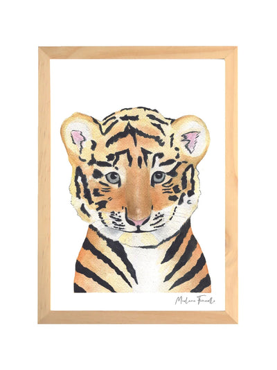 Aquarelle en cadre Charlie le tigre - Marlène Fancelli Art charlie 1234512358