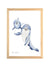 Aquarelle en cadre Famille dauphins- Marlene Fancelli Art famille dauphins 1234512363