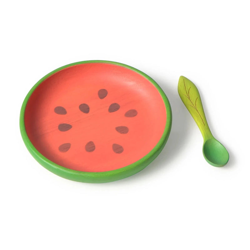 assiette et cuillère wally the watermelon - OLI & CAROL W-PLATE-WATERMELON 8437026531683