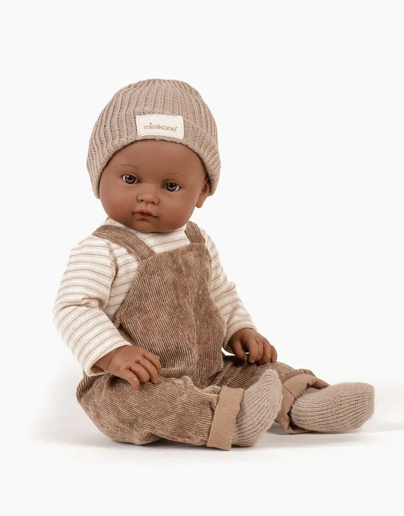 Augustin salopette milleraie châtaigne - MINIKANE PLM.03.001 3701548443553