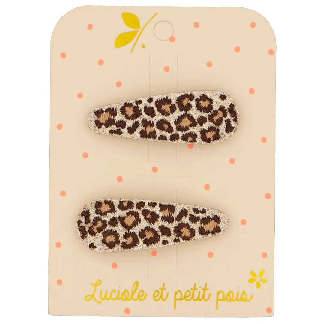 Barrettes Léo- Luciole et petit pois F_120