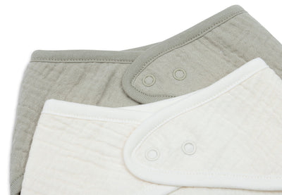 Bavoir 2-pack Bandana Gaze De Coton Olive Green/Oatmeal - JOLLEIN 029-867-68081 8717329393455