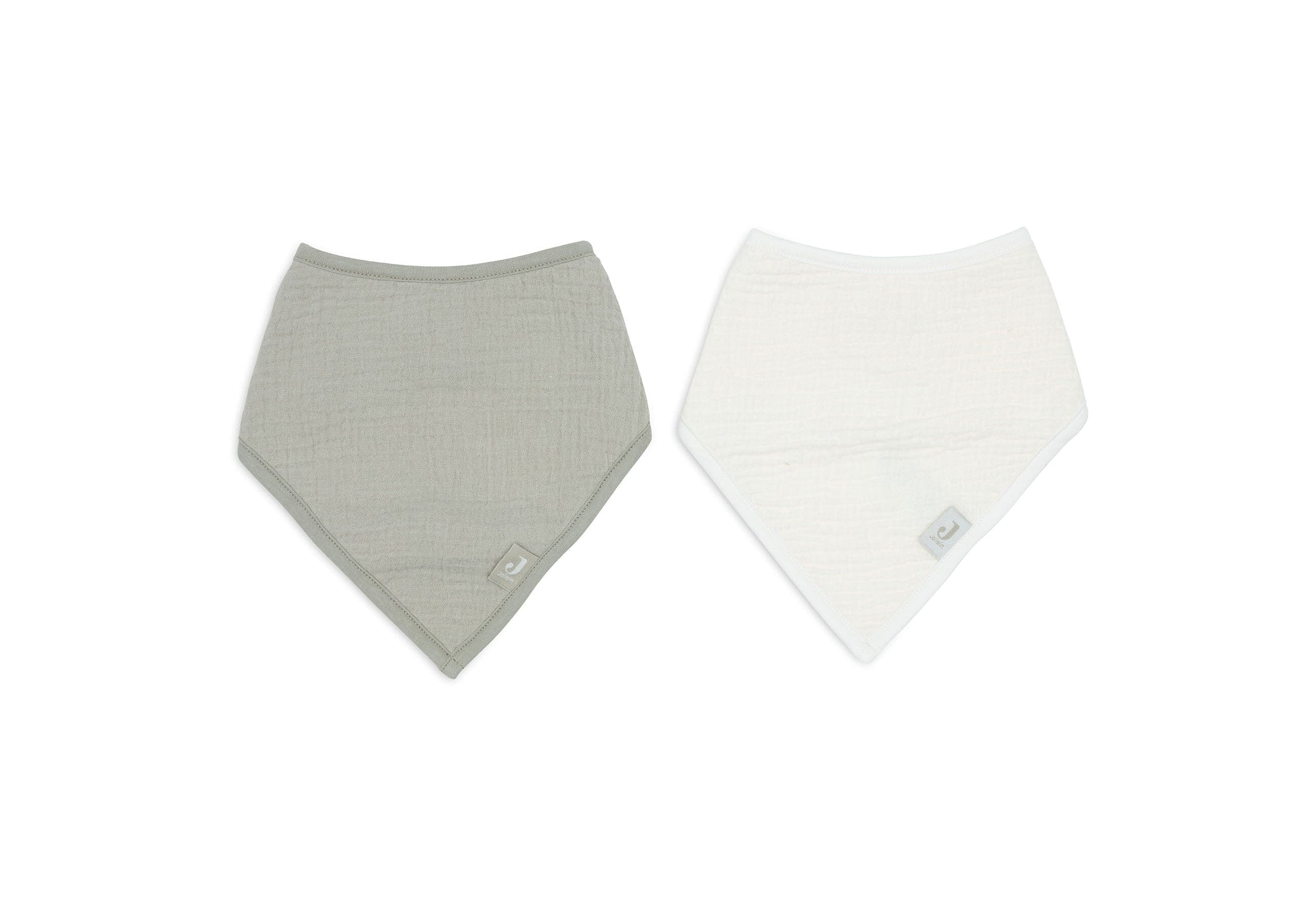 Bavoir 2-pack Bandana Gaze De Coton Olive Green/Oatmeal - JOLLEIN 029-867-68081 8717329393455