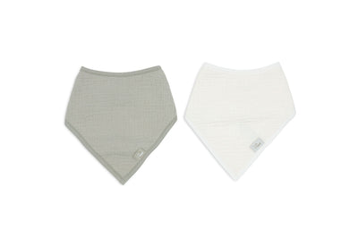 Bavoir 2-pack Bandana Gaze De Coton Olive Green/Oatmeal - JOLLEIN 029-867-68081 8717329393455