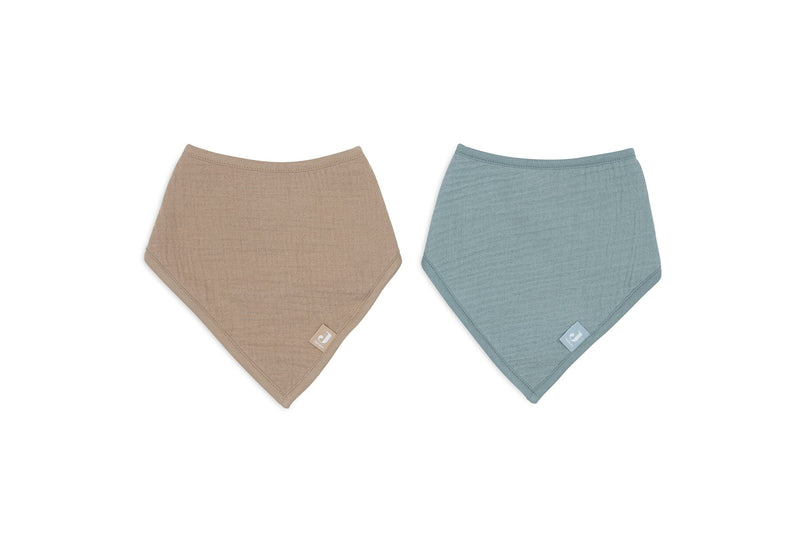 Bavoir 2 pack Bandana Gaze de Coton Sea Green/Biscuit - JOLLEIN 029-867-68079 8717329393073