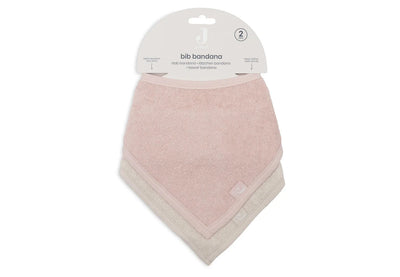 Bavoir Bandana (2pack) silk rose/sand- JOLLEIN