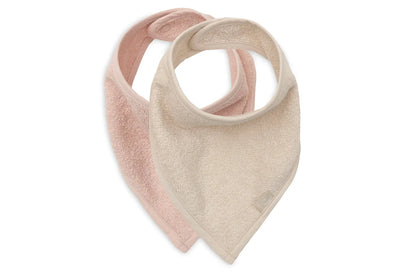 Bavoir Bandana (2pack) silk rose/sand- JOLLEIN