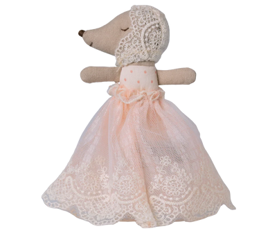 Bébé souris en robe poudre - MAILEG