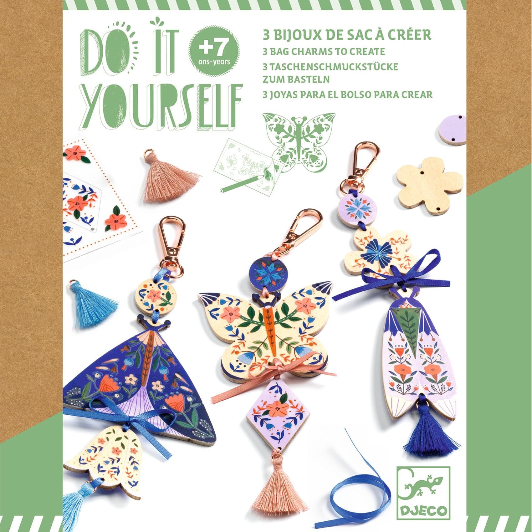 bijoux en bois a confectionner butterflies - DJECO DJ07981 3070900079816