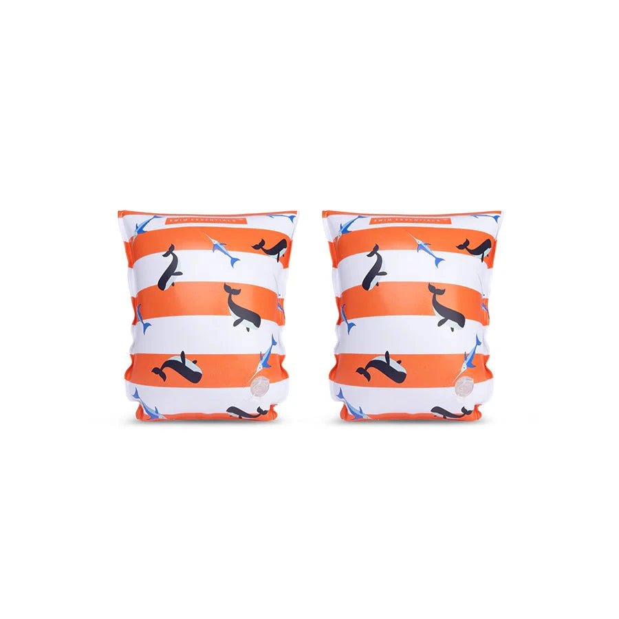 Brassards Rouge/Blanc Ocean Stripes - SWIM ESSENTIALS