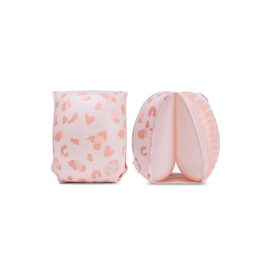 Brassards vieux rose Leopard - SWIM ESSENTIALS