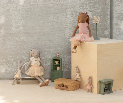 Bunny taille 3, marron Chocolat - Body et tutu rose - MAILEG 16-5306-00 5707304144243