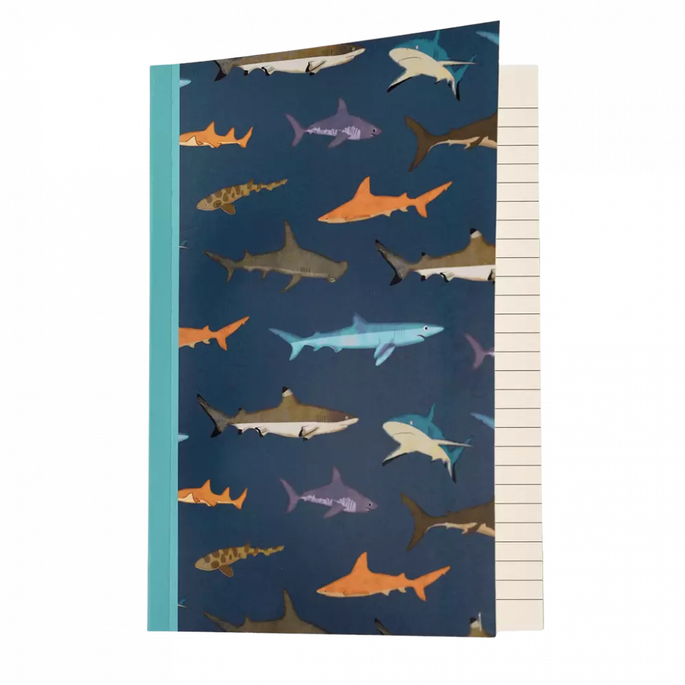 Cahier A5 - Requins - Rex London 29952 5027455442105