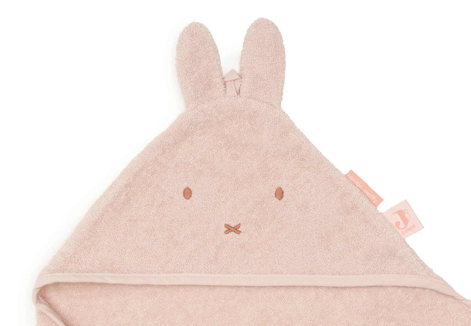 Cape de bain Éponge 75x75cm Miffy silk rose- JOLLEIN