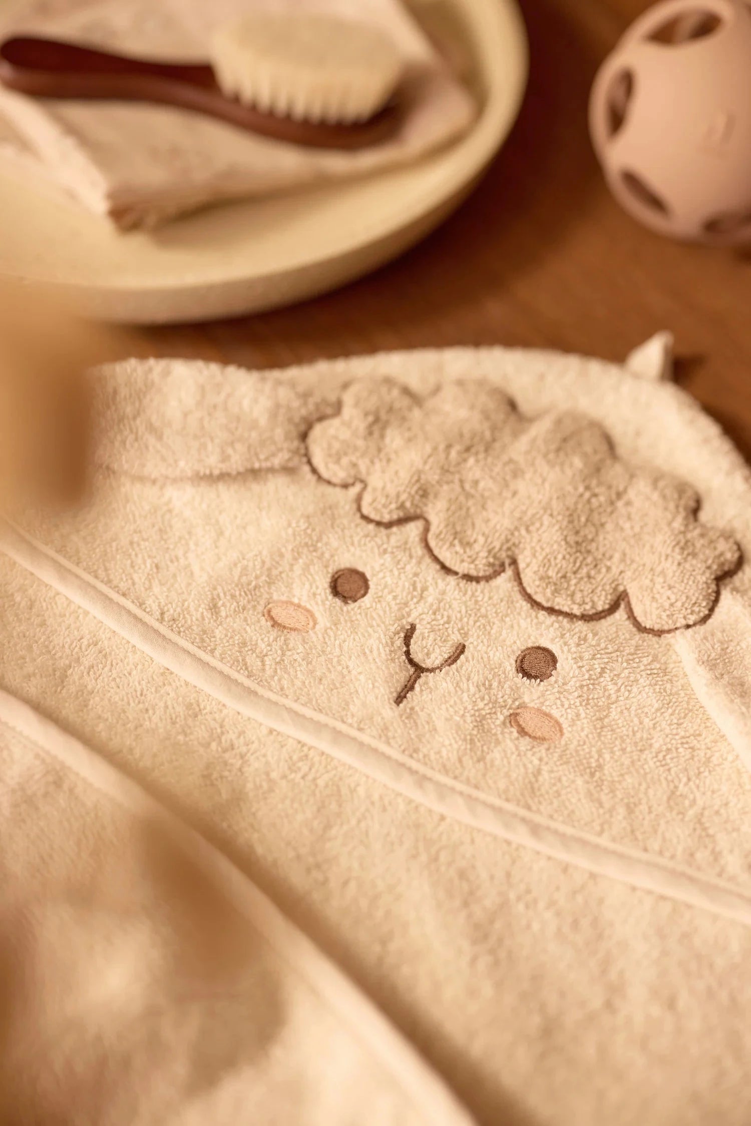 Cape de bain Éponge 75x75cm Sheep sonny- JOLLEIN