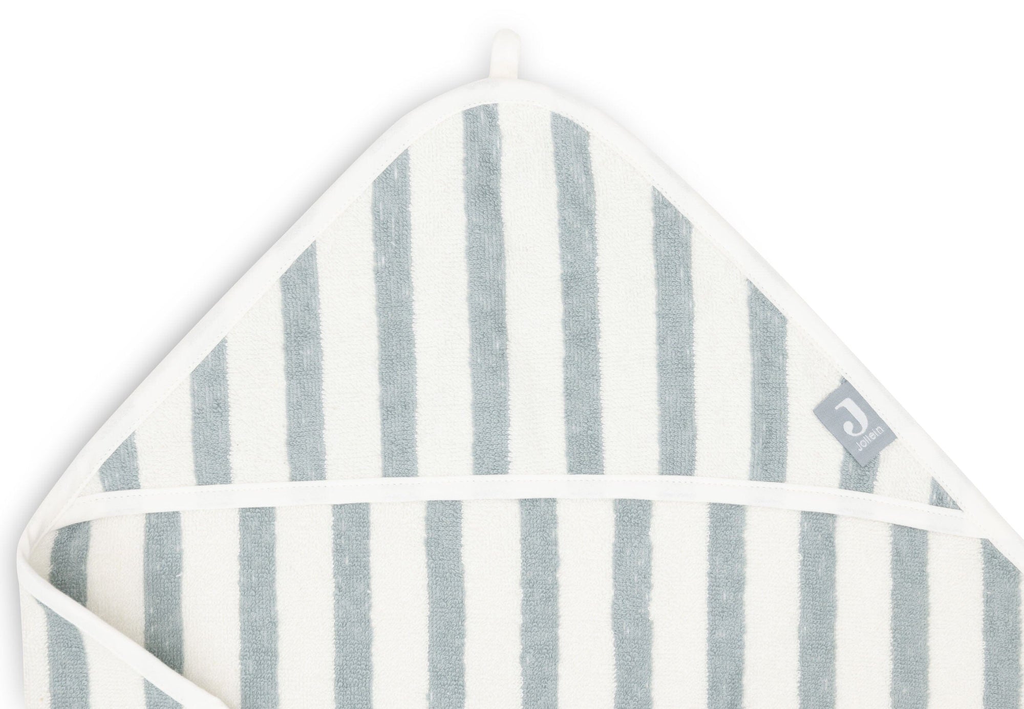 Cape de bain Éponge 75x75cm Stripe Sea Green - JOLLEIN 534-836-68085 8717329393776