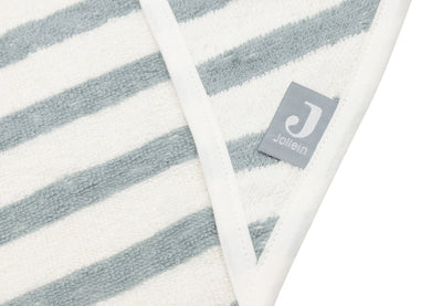 Cape de bain Éponge 75x75cm Stripe Sea Green - JOLLEIN 534-836-68085 8717329393776