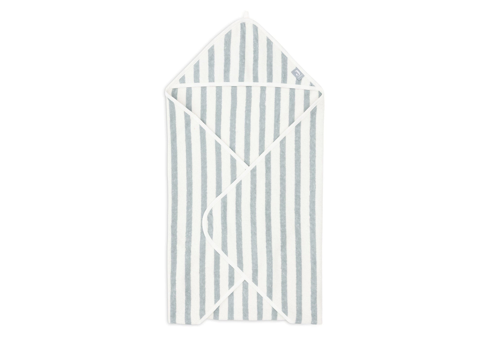 Cape de bain Éponge 75x75cm Stripe Sea Green - JOLLEIN 534-836-68085 8717329393776