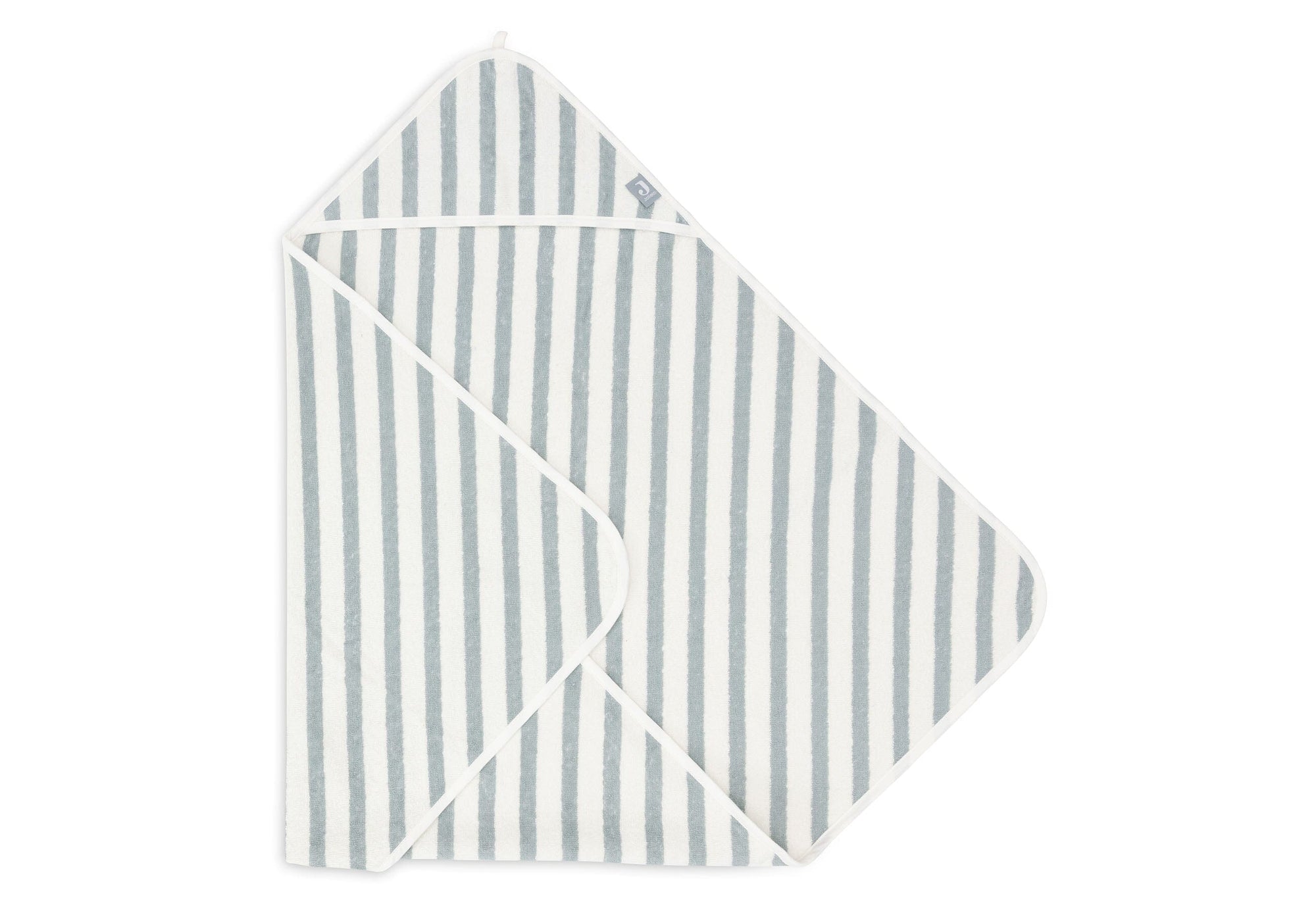 Cape de bain Éponge 75x75cm Stripe Sea Green - JOLLEIN 534-836-68085 8717329393776
