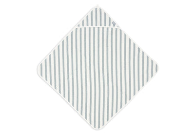 Cape de bain Éponge 75x75cm Stripe Sea Green - JOLLEIN 534-836-68085 8717329393776