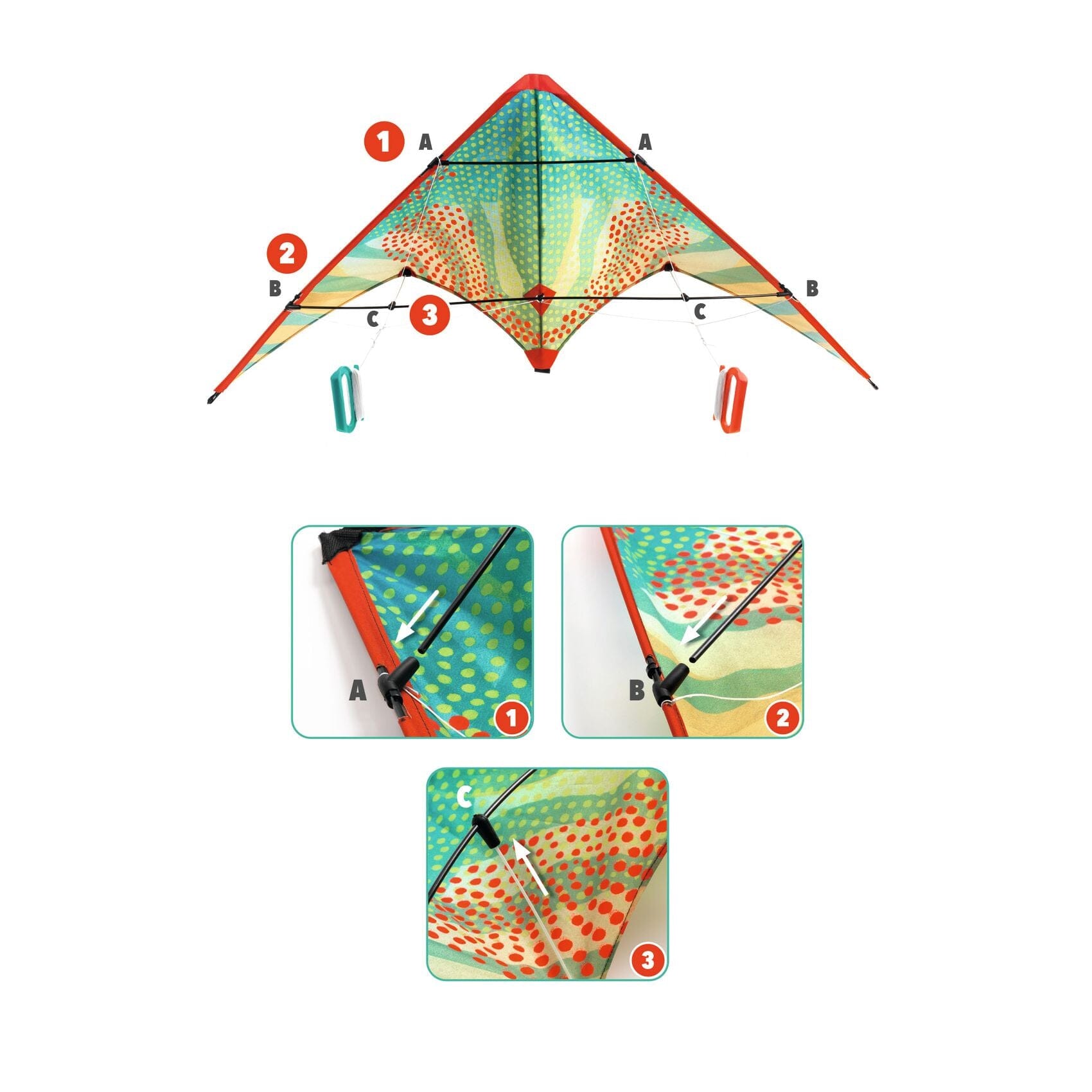 cerf-volant red dots - DJECO