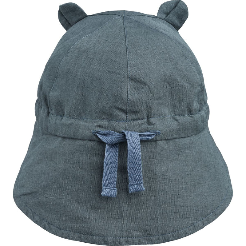 Chapeau de soleil en lin Gorm Wale blue - LIEWOOD lw17695 0-3 5715335247406