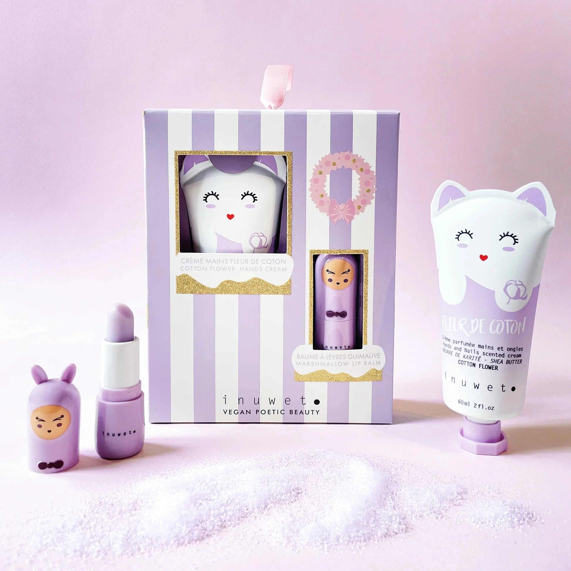 coffret crème mains et baume à lèvres LI - INUWET