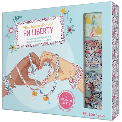 Coffret mes bijoux d'amitié en liberty- AUZOU LC220024-1 9791039523332