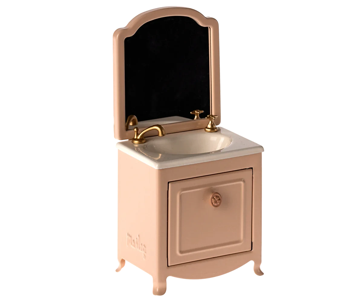 Coiffeuse avec miroir miniature Souris rose poudré- MAILEG 11-4115-00