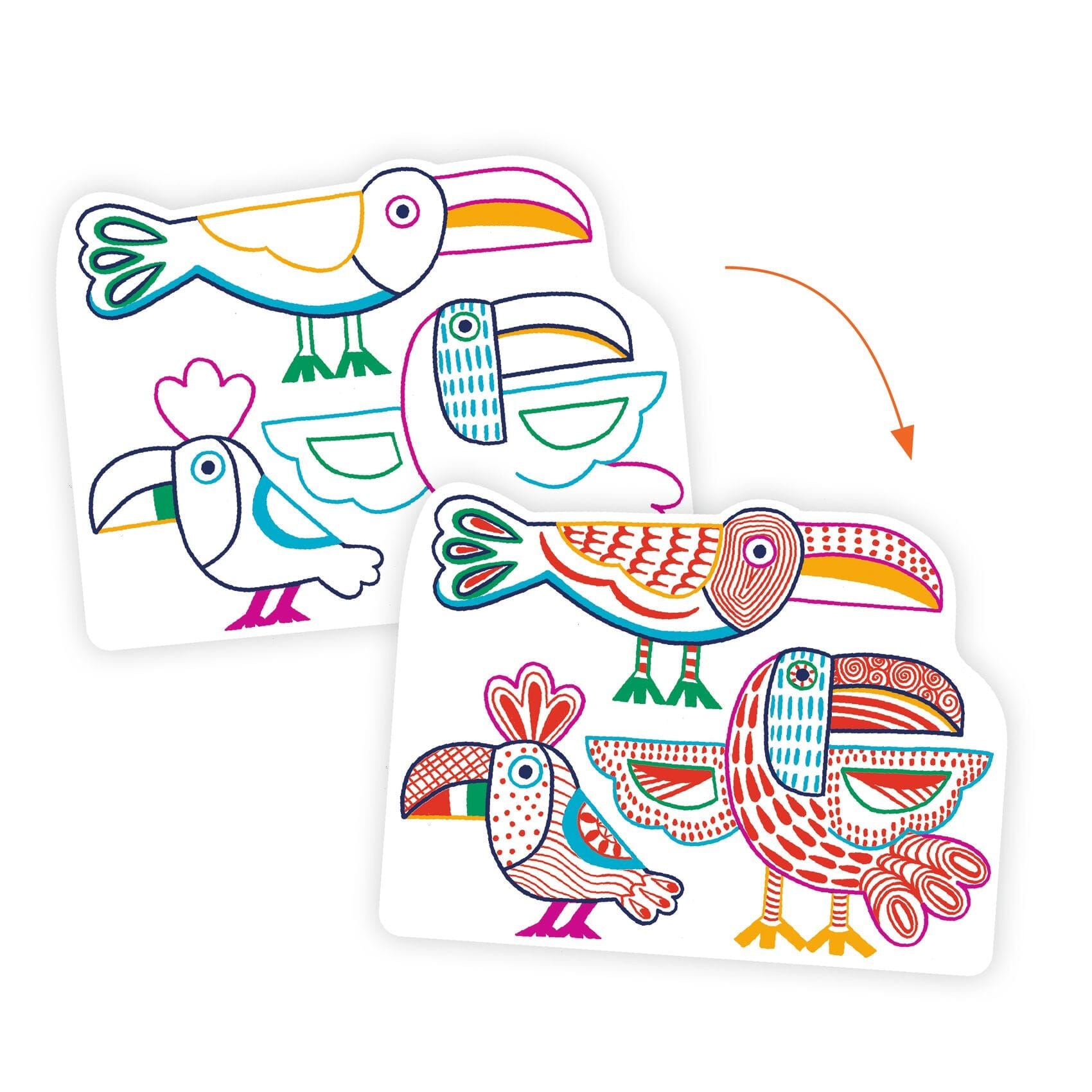 COLORIAGE MAGIQUE Familles sauvages - DJECO DJ00066 3070900000667