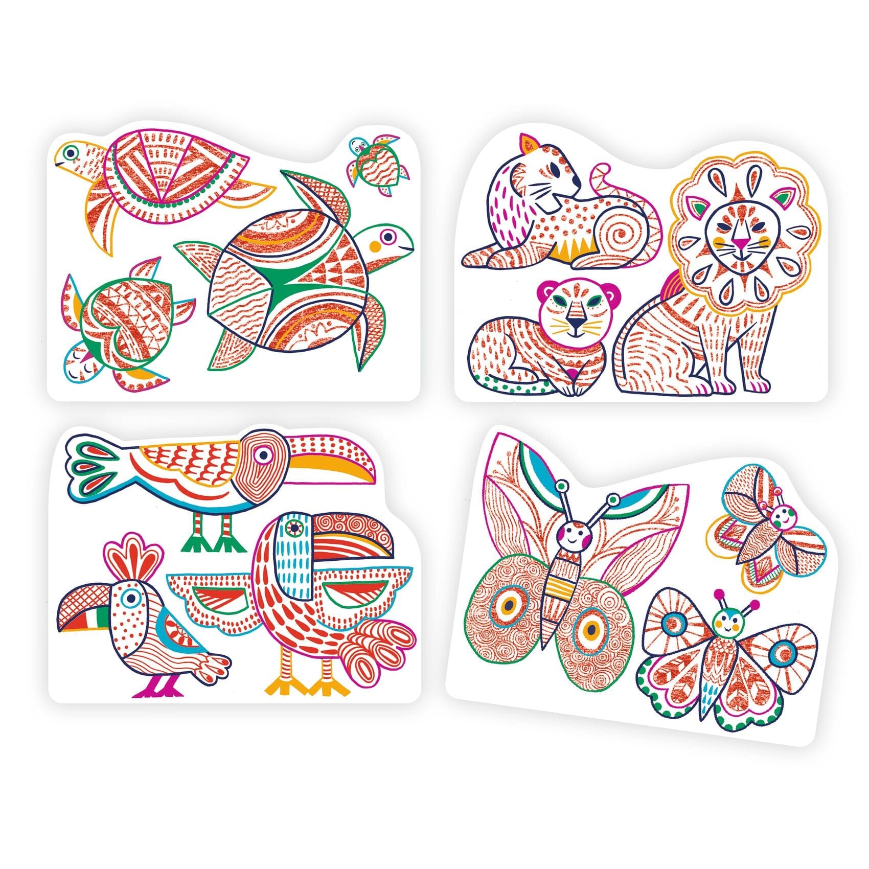COLORIAGE MAGIQUE Familles sauvages - DJECO DJ00066 3070900000667