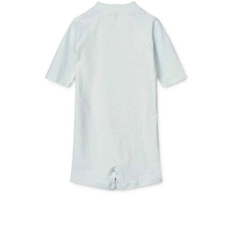 Combinaison de nage Max seersucker pure sky/ crème de la crème- LIEWOOD LW17603 2376 5715493406974