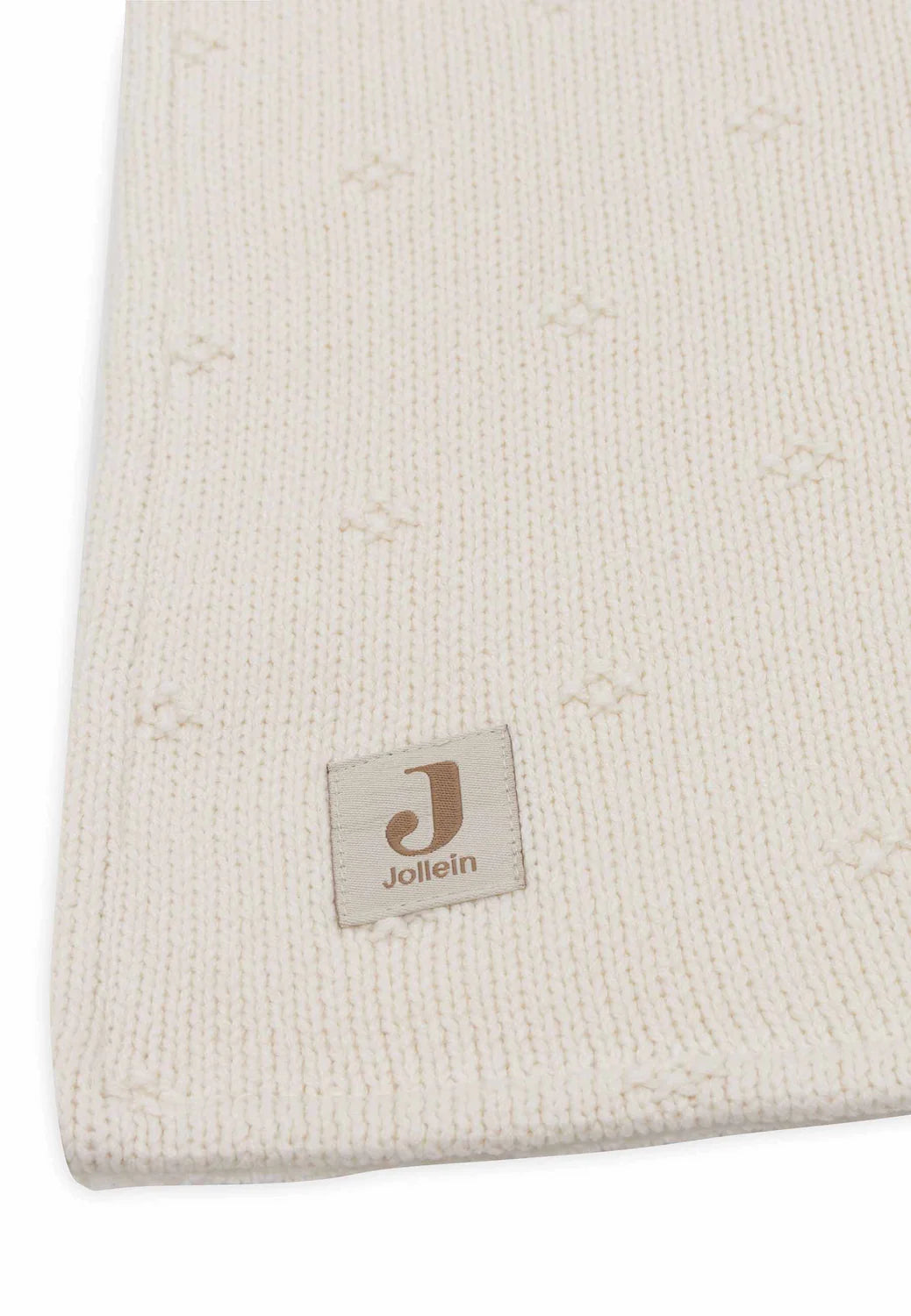 Couverture Berceau 75x100cm Cosy Knit ivory/Velvet - JOLLEIN 517-511-68033 8717329386617