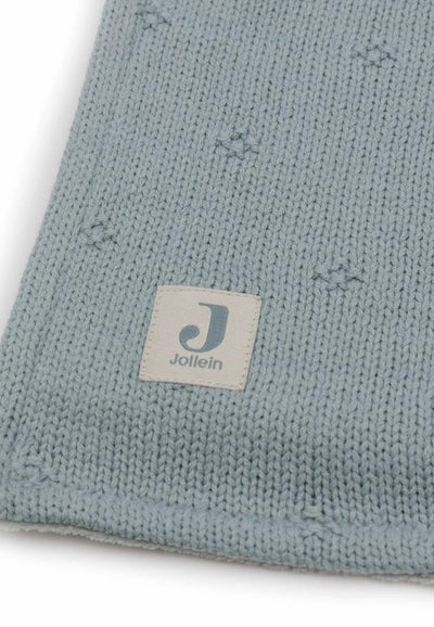 Couverture Berceau 75x100cm Cosy Knit sea green/Velvet - JOLLEIN 517-511-68035 8717329386631