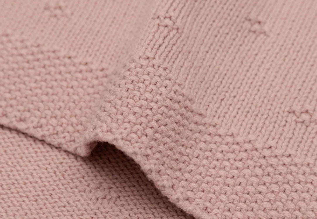 Couverture Berceau 75x100cm Cosy Knit wild rose - JOLLEIN 516-511-68031 8717329386563
