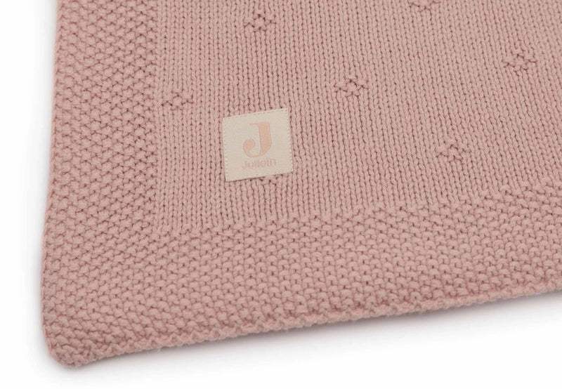 Couverture Berceau 75x100cm Cosy Knit wild rose - JOLLEIN 516-511-68031 8717329386563