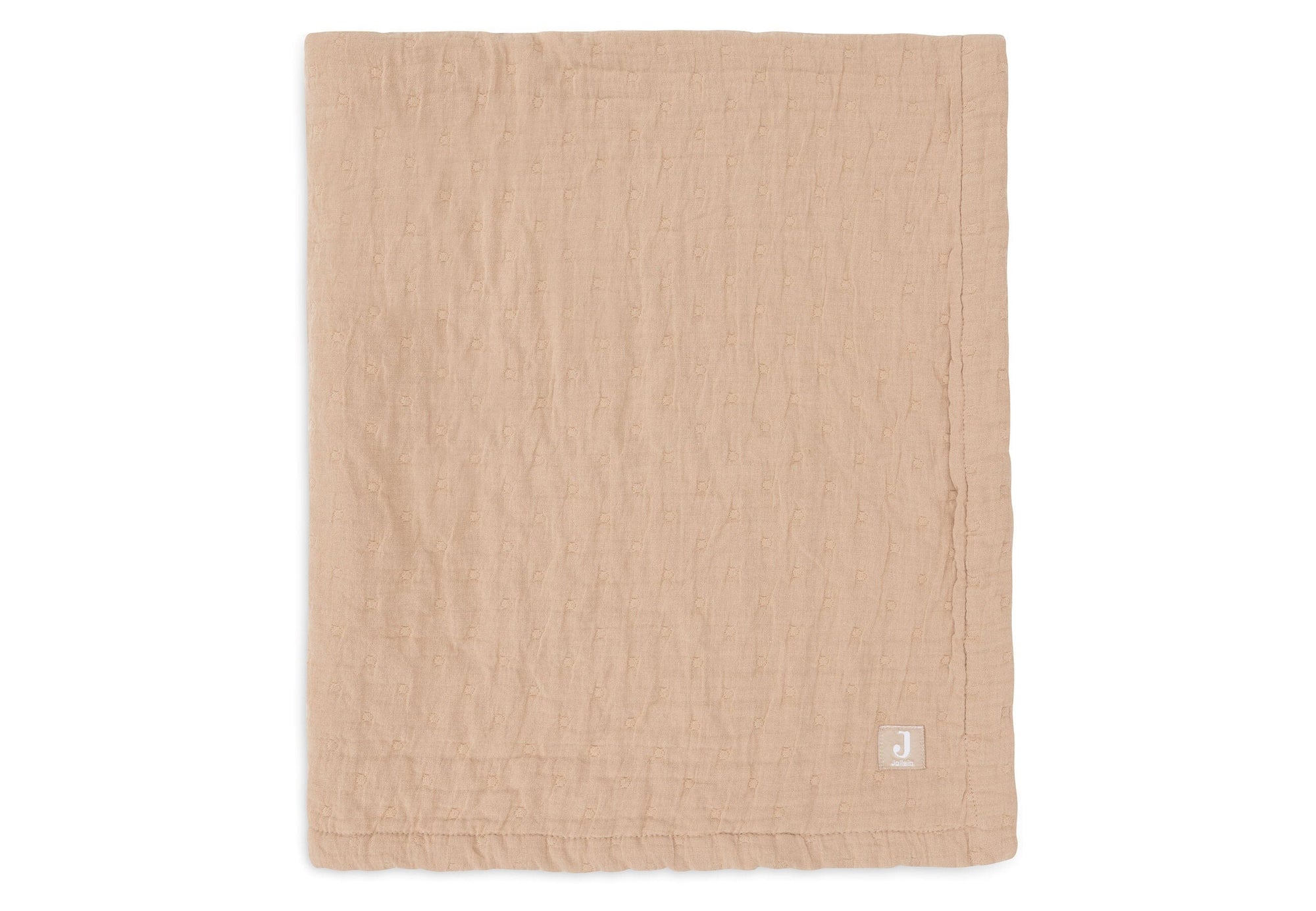 Couverture Berceau Gaze De Coton 75x100cm Jacquard Biscuit - JOLLEIN 521-511-68089 8717329393523