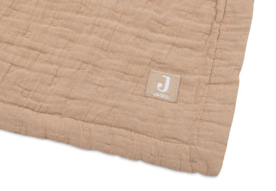 Couverture Berceau Gaze De Coton 75x100cm Jacquard Biscuit - JOLLEIN 521-511-68089 8717329393523